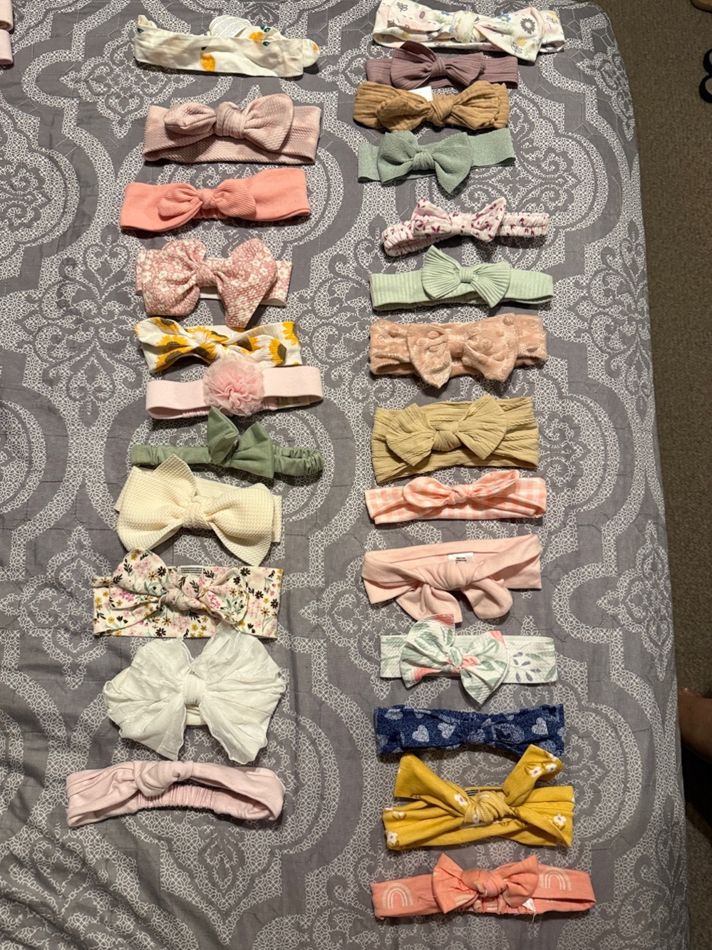 Kids Headband Set - Assorted Pastel Floral and Solid Styles